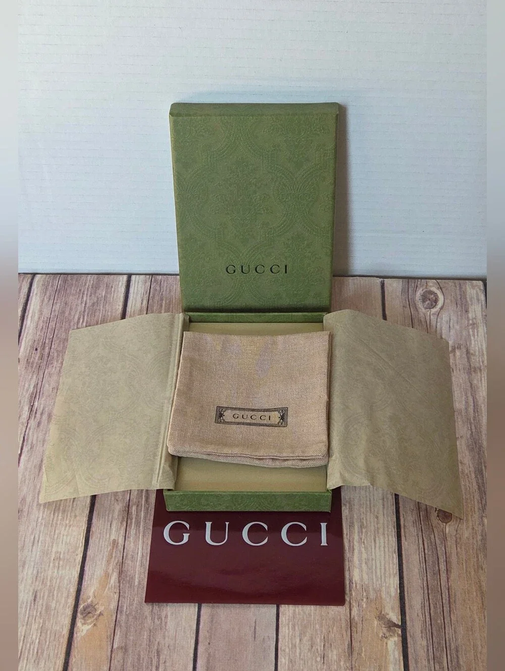 Gucci Box Tissue Envelope & Dust Bag NIB